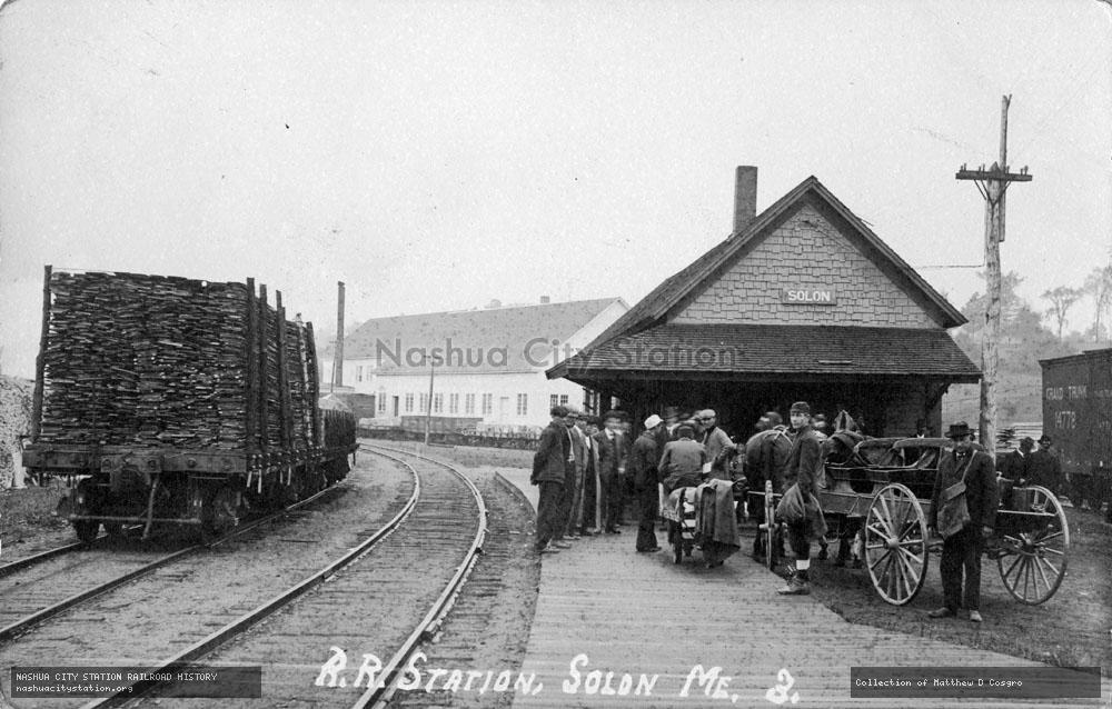 Postcard: Railroad Station, Solon, Maine